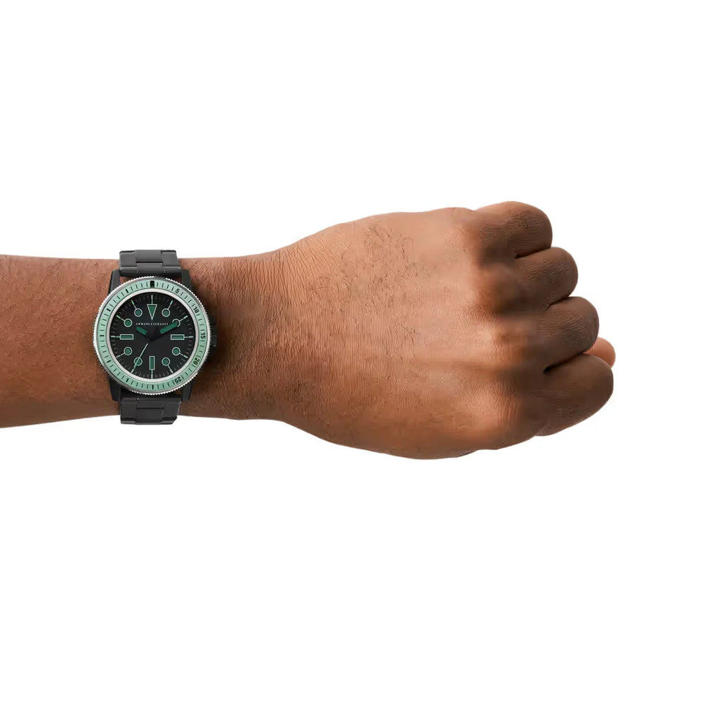 Armani Exchange Leonardo Men's Black Quartz Watch- AX1858