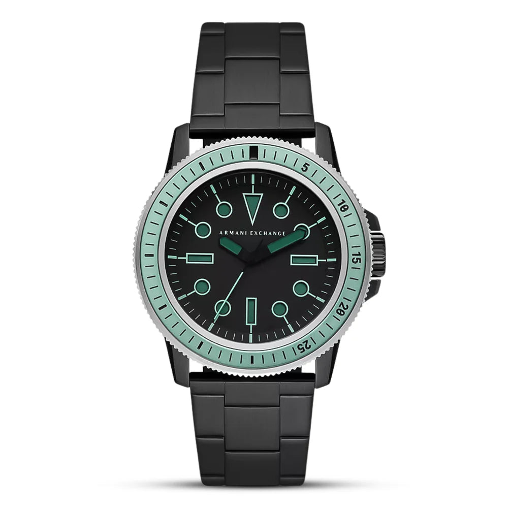 Armani Exchange Leonardo Men's Black Quartz Watch- AX1858