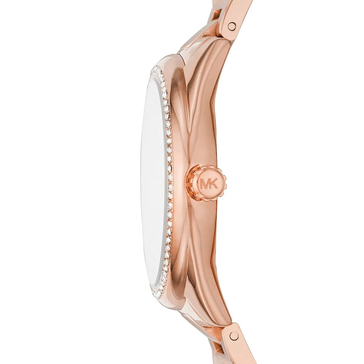 MICHAEL KORS Mini Janelle Pavé Rose Gold-Tone Watch mk7097