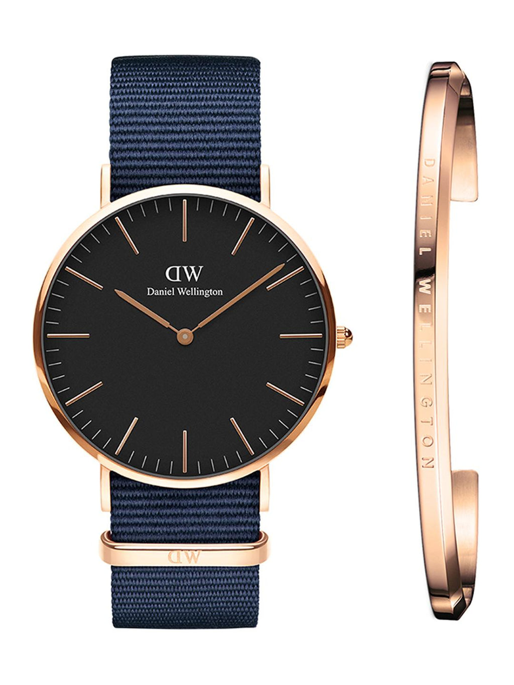 Daniel wellington Men Classic Black Bayswater 40mm & Classic Bracelet Watch Gift Set DW00500269