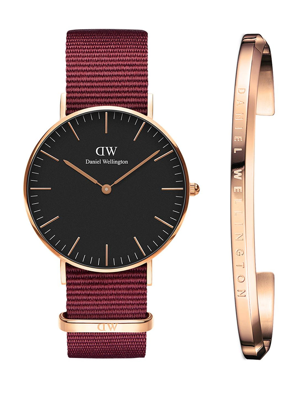 Daniel wellington Women Classic Roselyn 36mm Black & Classic Bracelet Watch Gift Set DW00500266